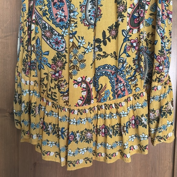 Anthropology Patrons of Peace Womens M Sleeveless Bohemian Tank Blouse Yellow - Picture 5 of 10